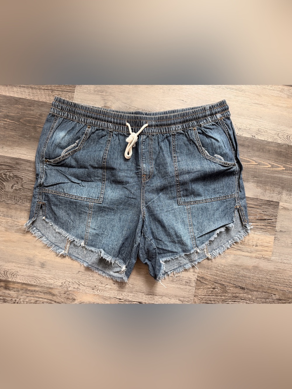 Maurices Women's Denim Drawstring Casual Shorts Size 20W